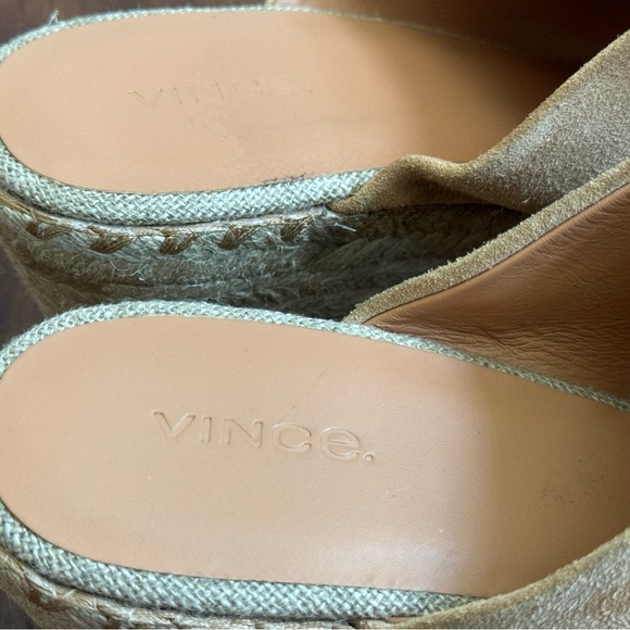 Vince Sutherland Platform Stitch Wedge Mules in Roasted Cashew - Picture 4 of 10